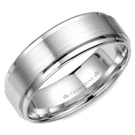 Load image into Gallery viewer, 14K White Gold 7mm wide CrownRing wedding band