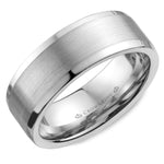Load image into Gallery viewer, 14K White Gold 8mm wide CrownRing wedding band