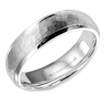 Load image into Gallery viewer, 14K White Gold 6mm wide CrownRing wedding band