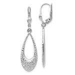 Load image into Gallery viewer, Leslie&#39;s 10K White Gold Polished &amp; D/C Leverback Earrings10LE227
