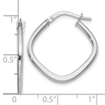 Load image into Gallery viewer, Leslie&#39;s 10K White Gold Polished Square Hoop Earrings10LE324
