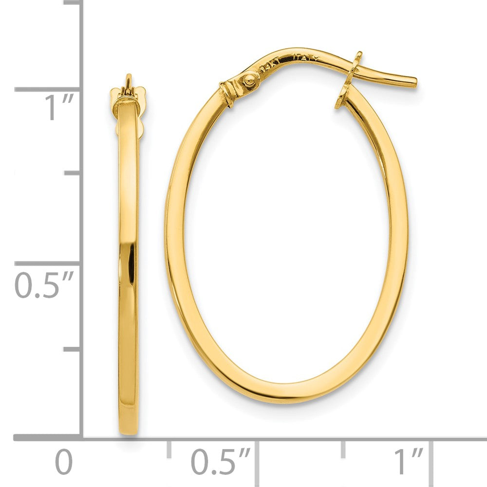 Leslie's 10K Polished Oval Hoop Earrings10LE424