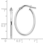 Load image into Gallery viewer, Leslie&#39;s 10K White Gold Polished Oval Hoop Earrings10LE428
