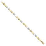 Load image into Gallery viewer, Leslie&#39;s 10K Two-tone Polished Bracelet10LF531-7.5
