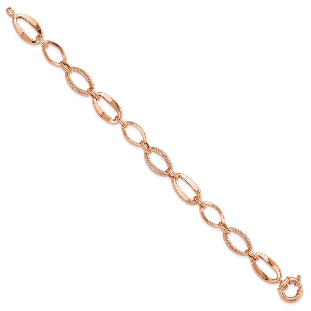 Leslie's 10k Rose Gold Polished Link Bracelet10LF608-7.5