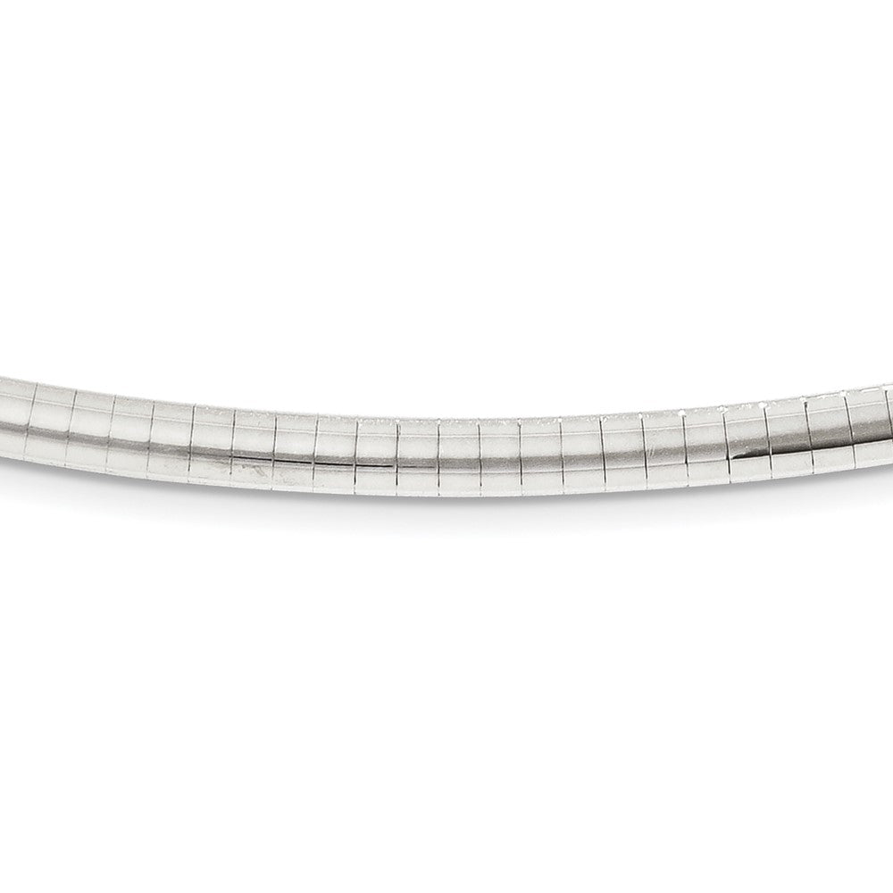 Leslie's 14K White Gold 4mm Domed Omega Necklace1247-18