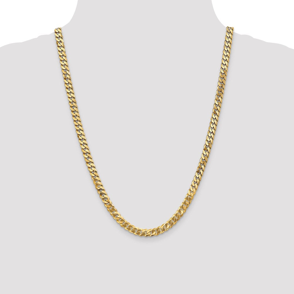 Leslie's 14K 6.1mm Flat Beveled Curb Chain1307-24