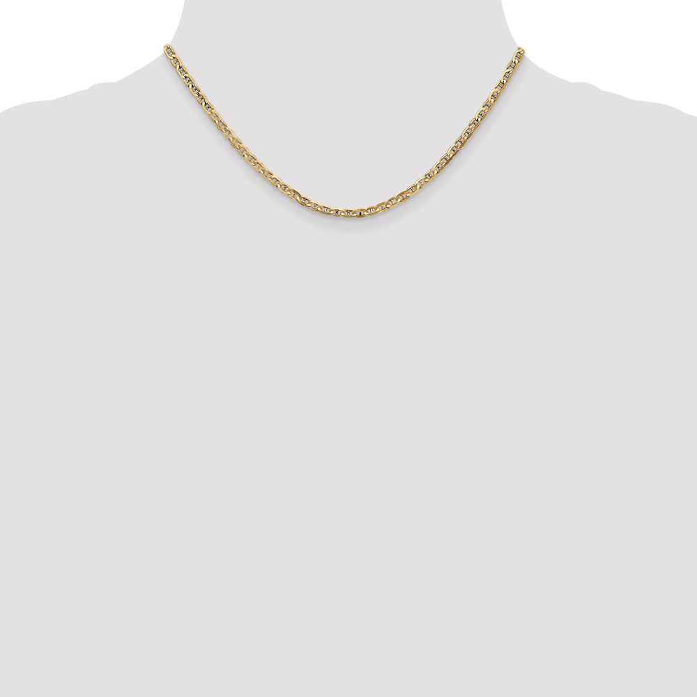 Leslie's 14K 3mm Concave Anchor Chain1314-16