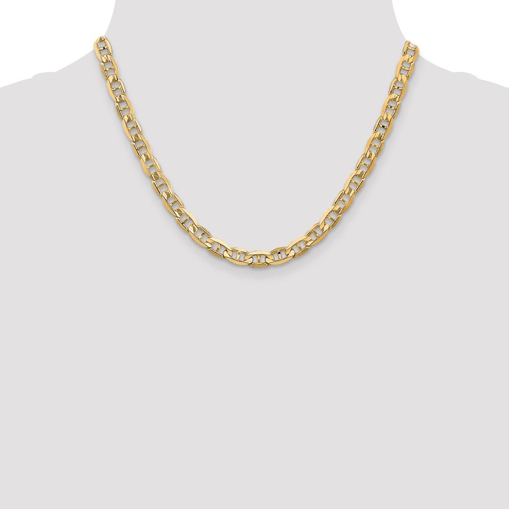 Leslie's 14K 6.25mm Concave Anchor Chain1318-18