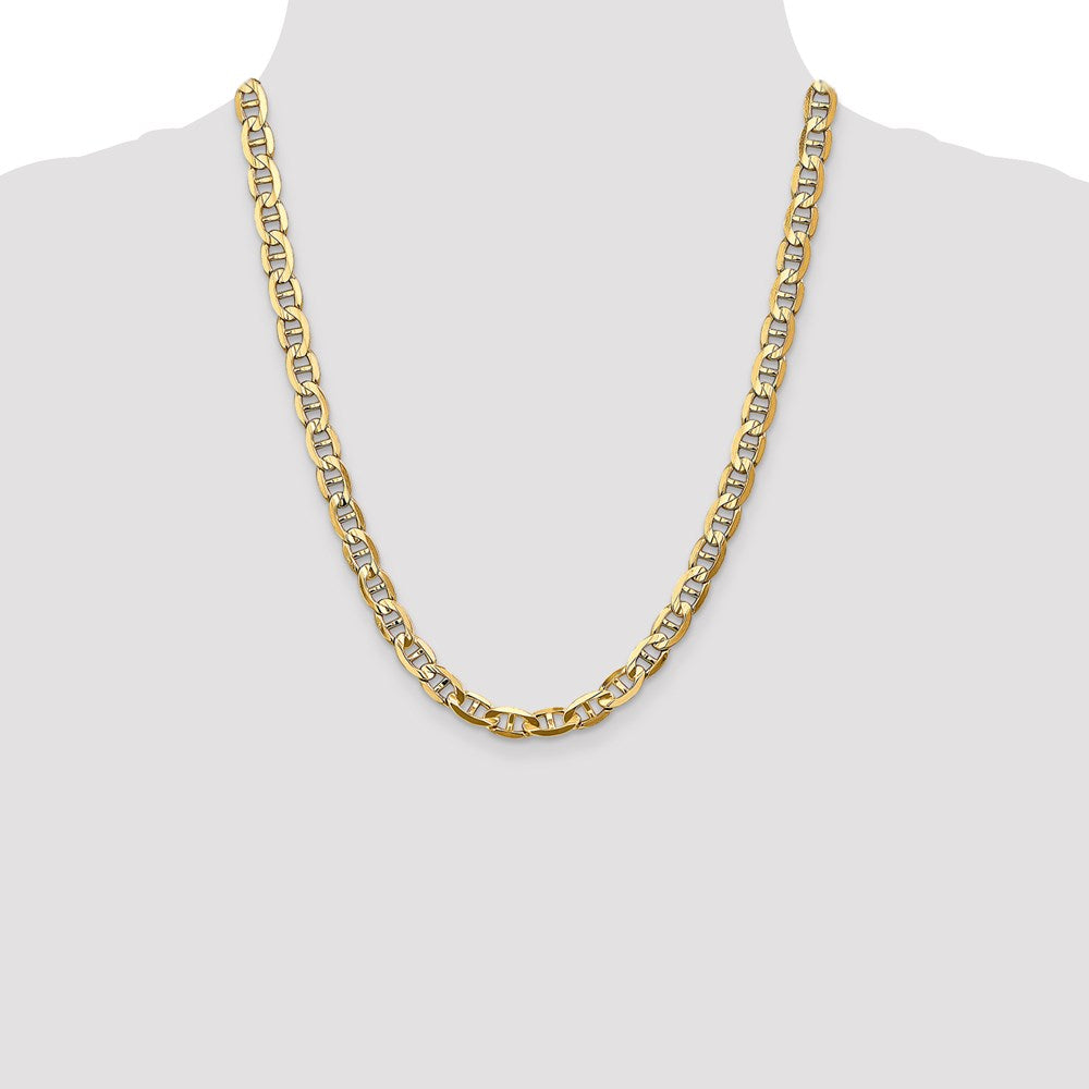 Leslie's 14K 7mm Concave Anchor Chain1319-22