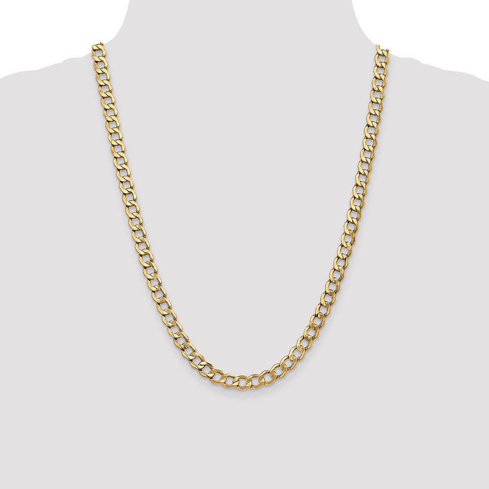 Leslie's 14K 7.0mm Semi-Solid Curb Link Chain1328-24