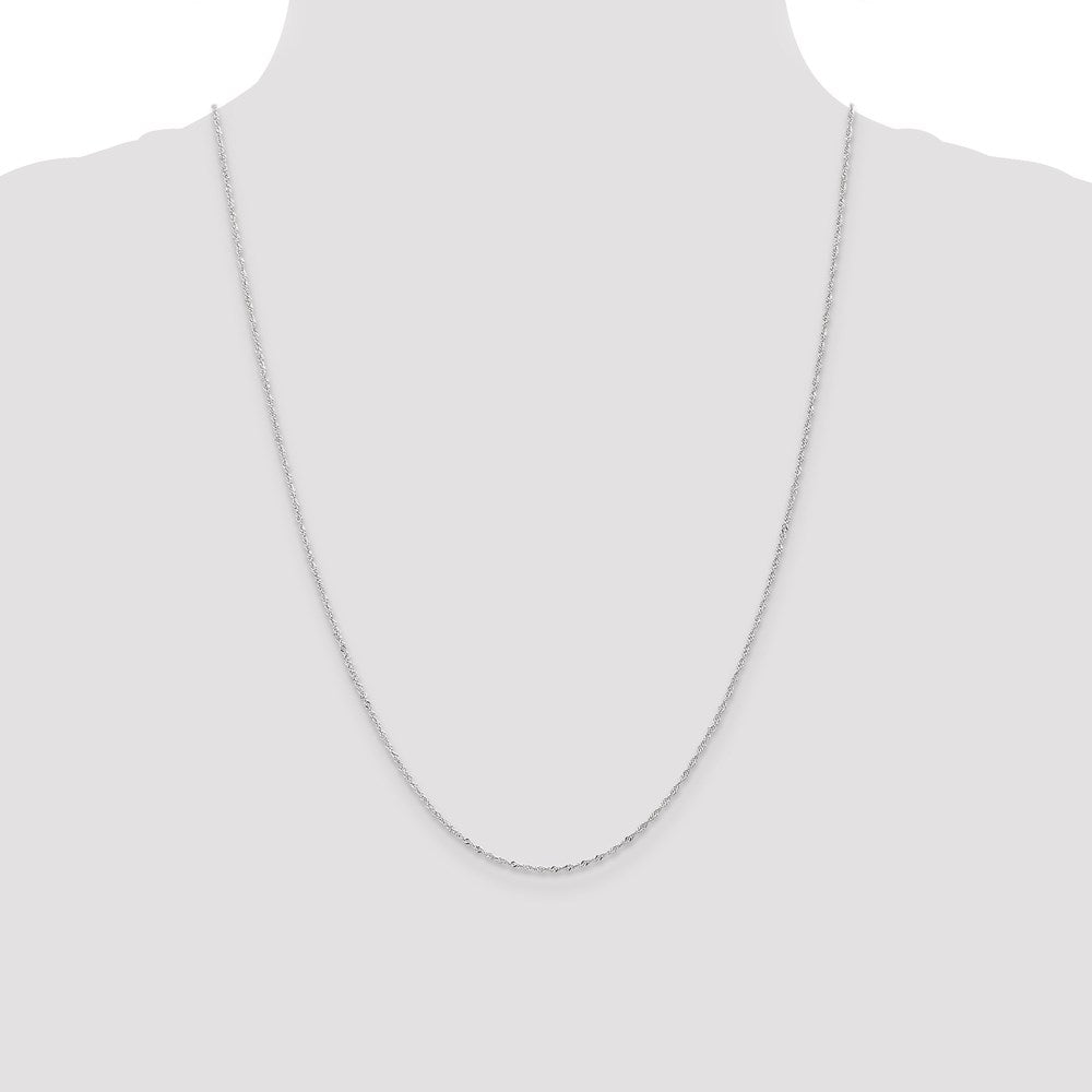 Leslie's 14K White Gold 1 mm Singapore Chain1594-24