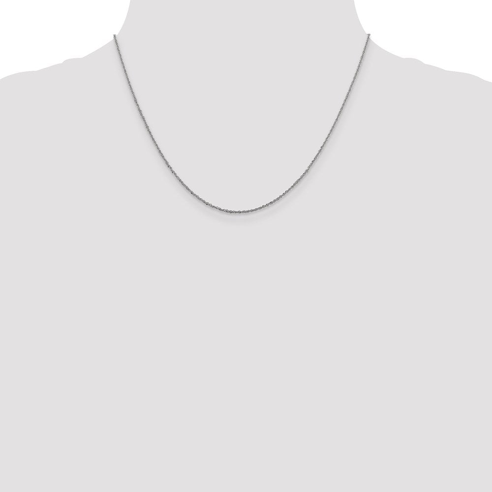 Leslie's 14K White Gold 1.3 mm Sparkle Singapore Chain1831-18