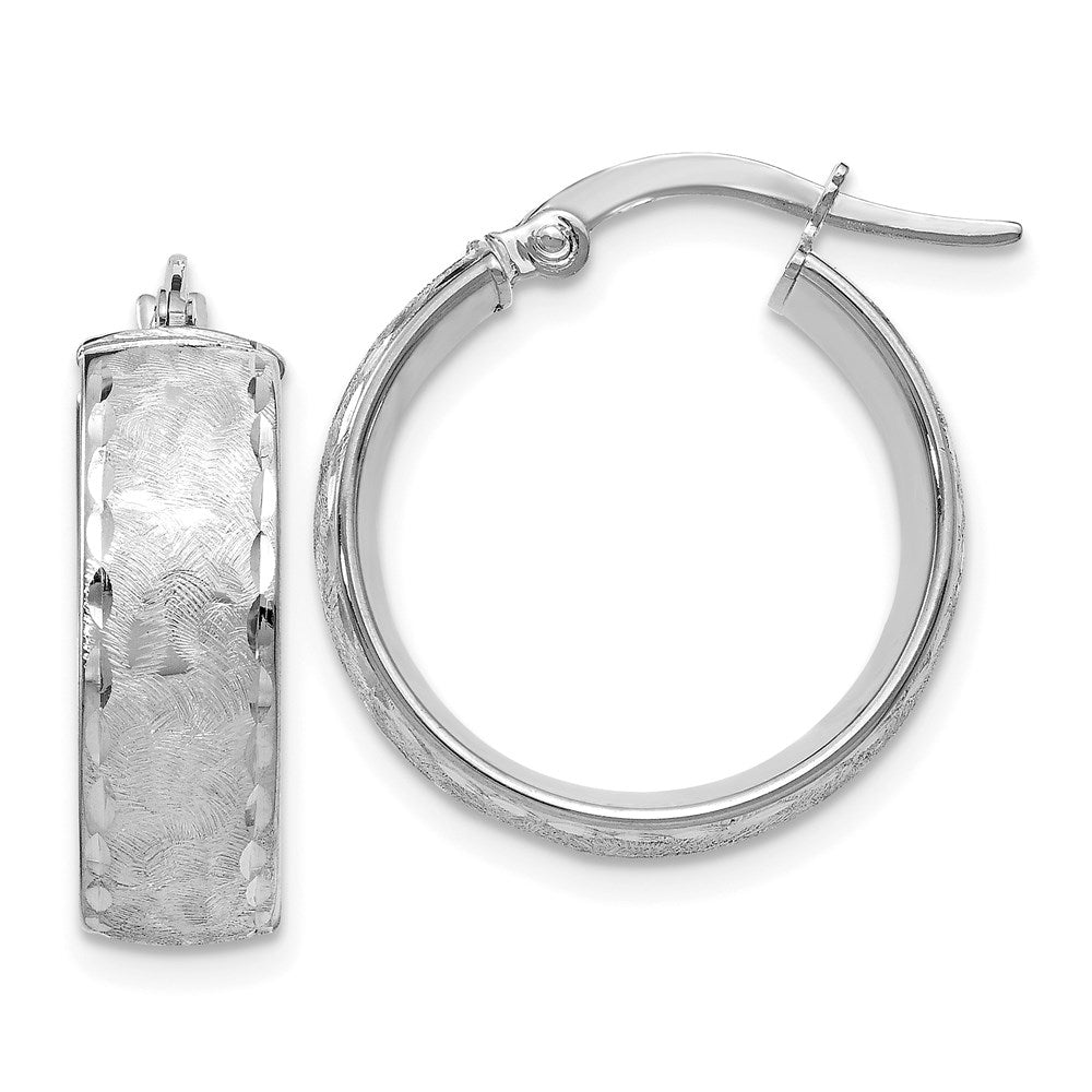 Leslie's 14K White Gold Hoop Earrings22F
