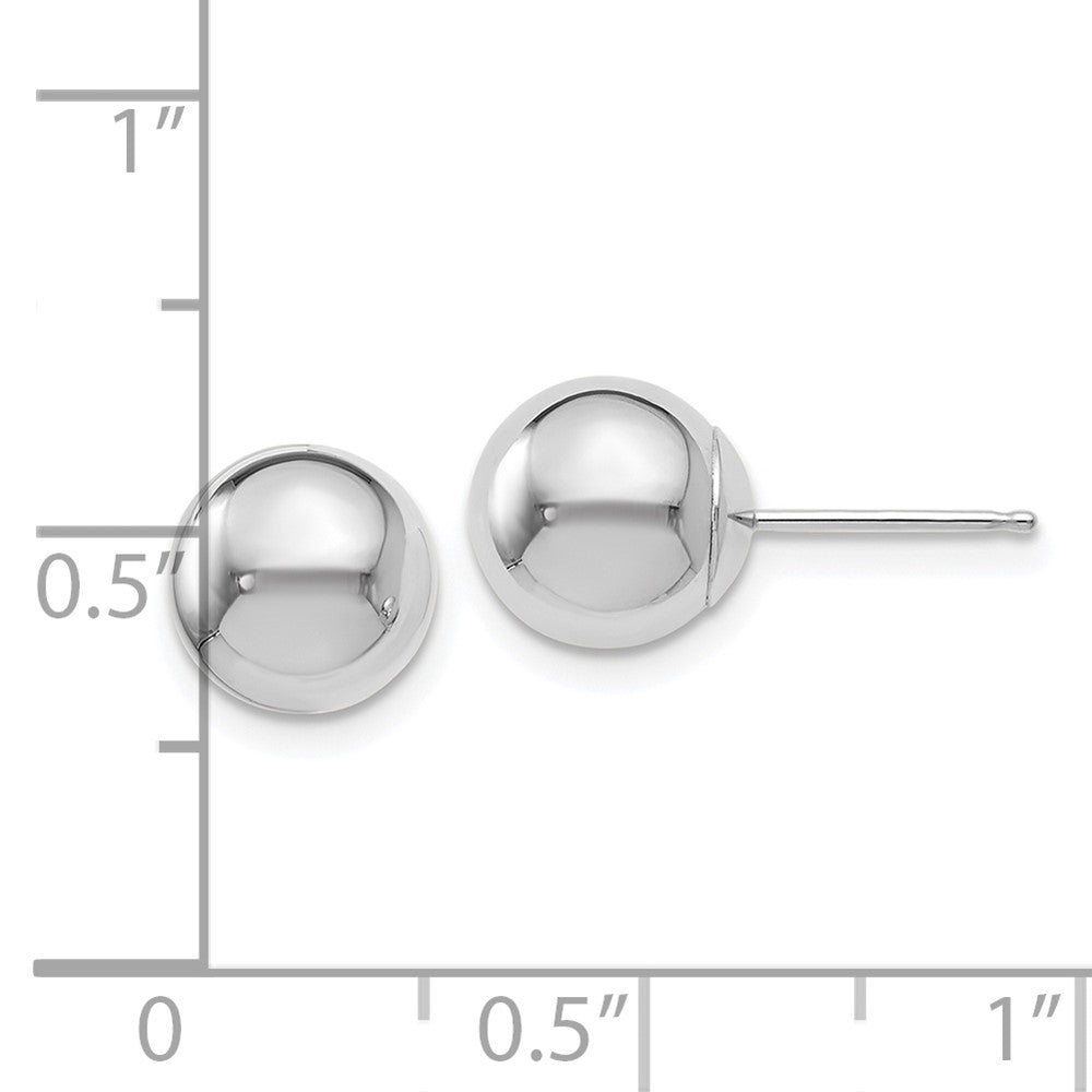 Leslie's 14K White Gold Polished 8mm Ball Post Earrings23Z
