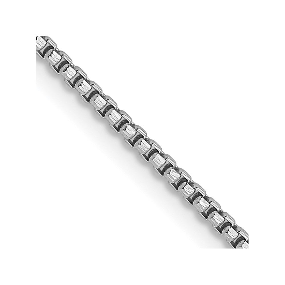 Leslie's 14K White Gold 1.1 mm Sparkle Round Box Chain3283-18