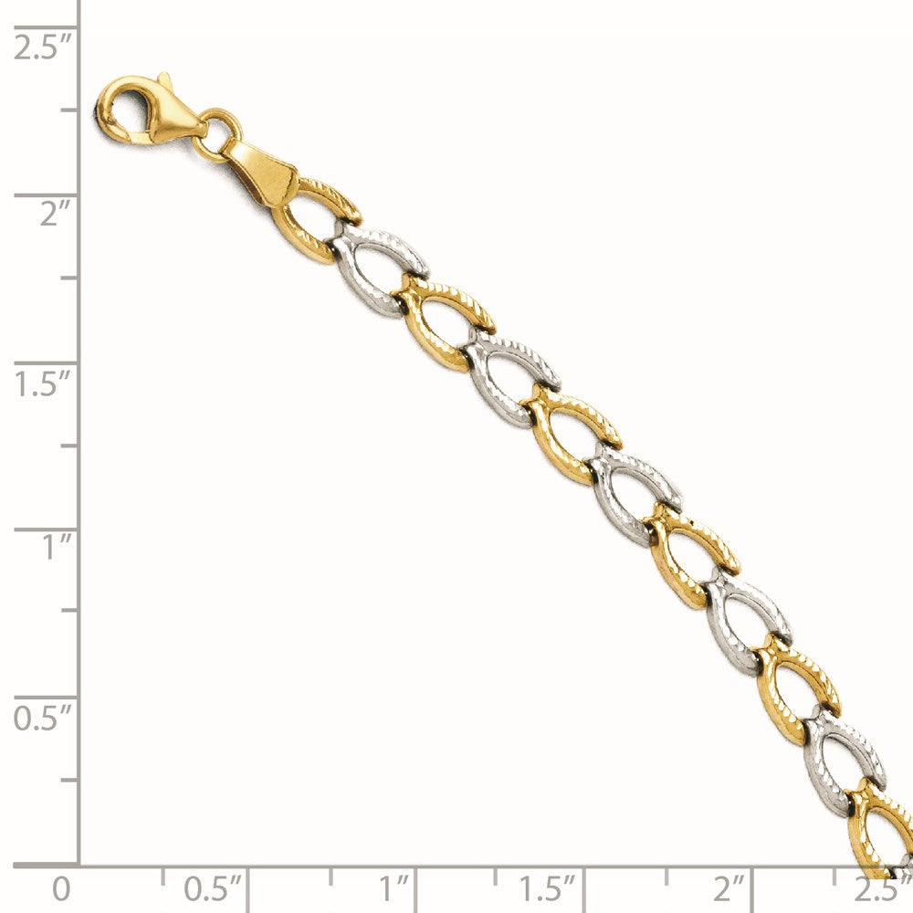 Leslie's 14K w/Rhodium D/C Bracelet3803-7