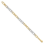 Load image into Gallery viewer, Leslie&#39;s 14K Two-tone Link Bracelet4041-7
