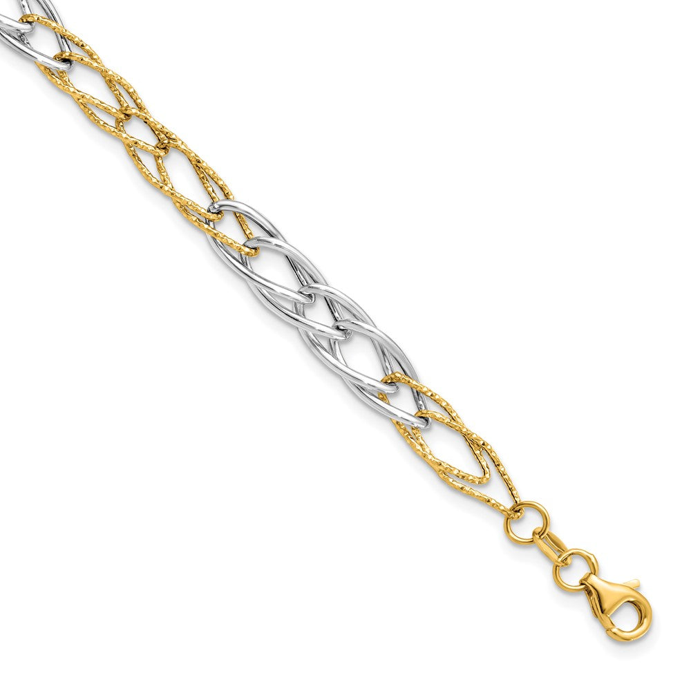 Leslie's 14K Two-tone Link Bracelet4041-7