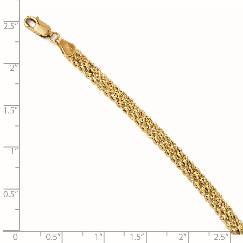 Leslie's 14K 4.5mm Wide Diamond-Cut Triple Rope Chain508-8