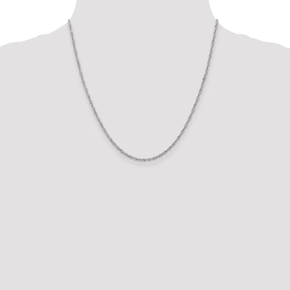Leslie's 14K White Gold 1.6 mm Singapore Chain515-20