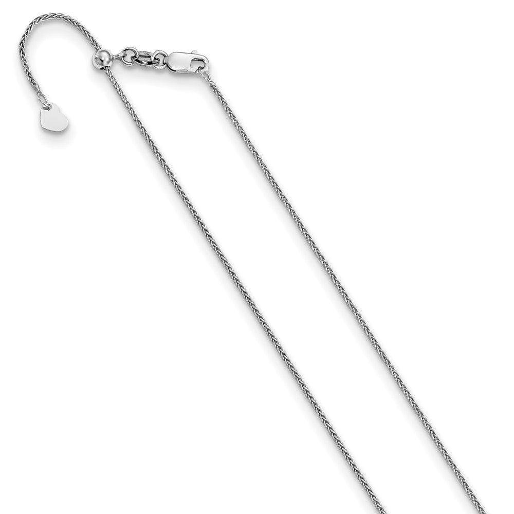 Leslie's 10K White Gold 1 mm Adjustable Wheat Chain5193-30