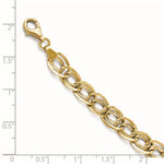 Load image into Gallery viewer, Leslie&#39;s 10K Yellow Gold Triple Link Flat Curb Bracelet5255-7.25
