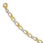 Load image into Gallery viewer, Leslie&#39;s 10K Two-tone D/C Bracelet5258-7
