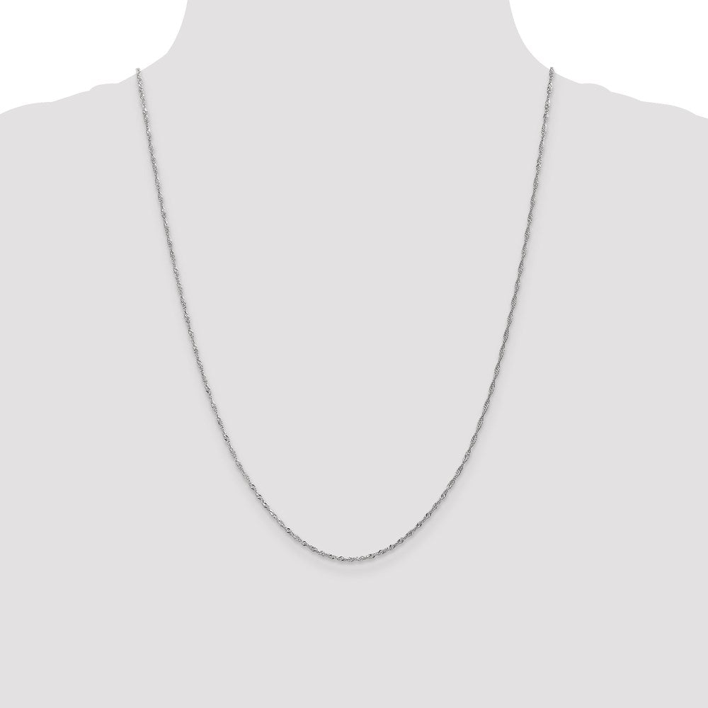 Leslie's 10K White Gold 1.3 mm Sparkle Singapore Chain5262-24