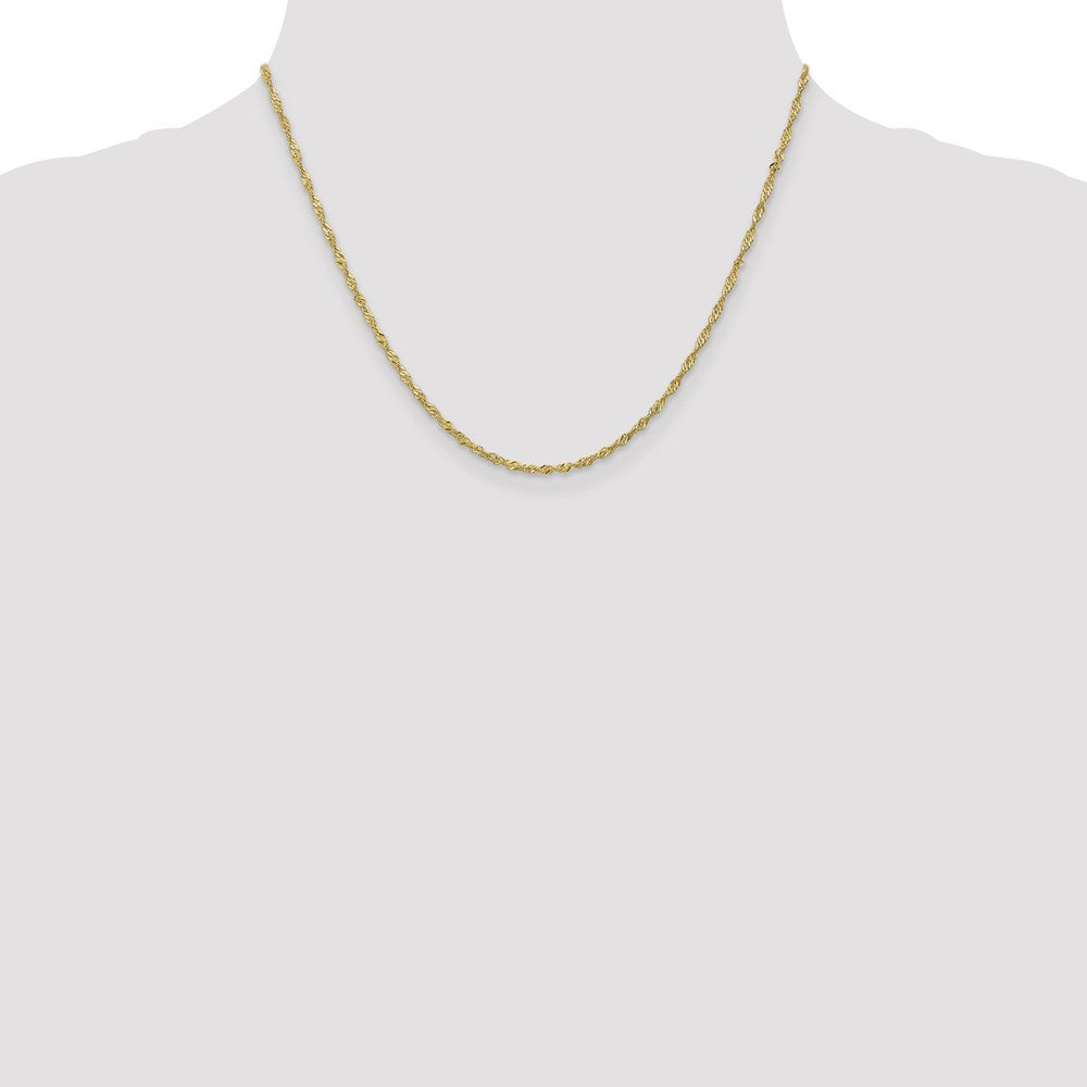Leslie's 10K 1.7 mm Sparkle Singapore Chain5263-18