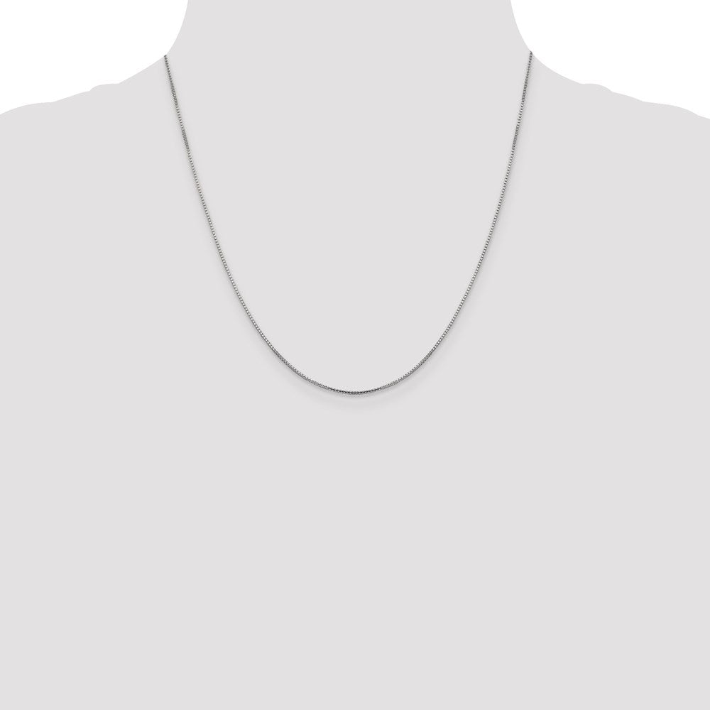 Leslie's 10K White Gold .95 mm Oct. Sparkle Box Chain5273-20
