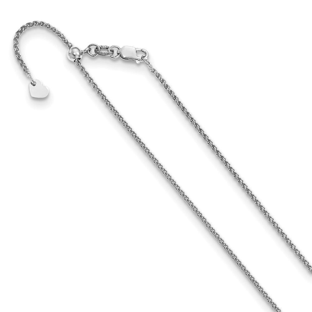Leslie's 10K White Gold 1.35 mm Adjustable Wheat Chain5281-22