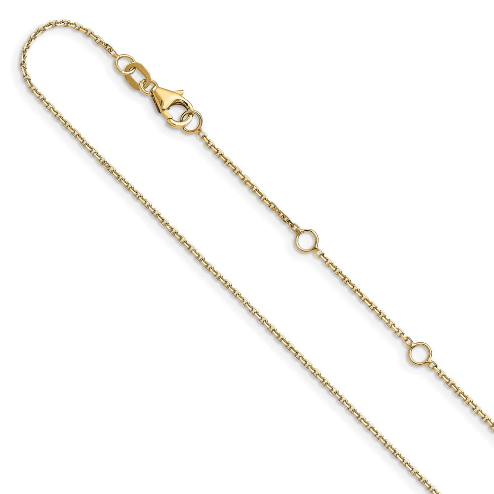 Leslie's 10k Yellow Gold 1.05mm D/C Rolo 2in + 2in Adjustable Chain5294-22+4