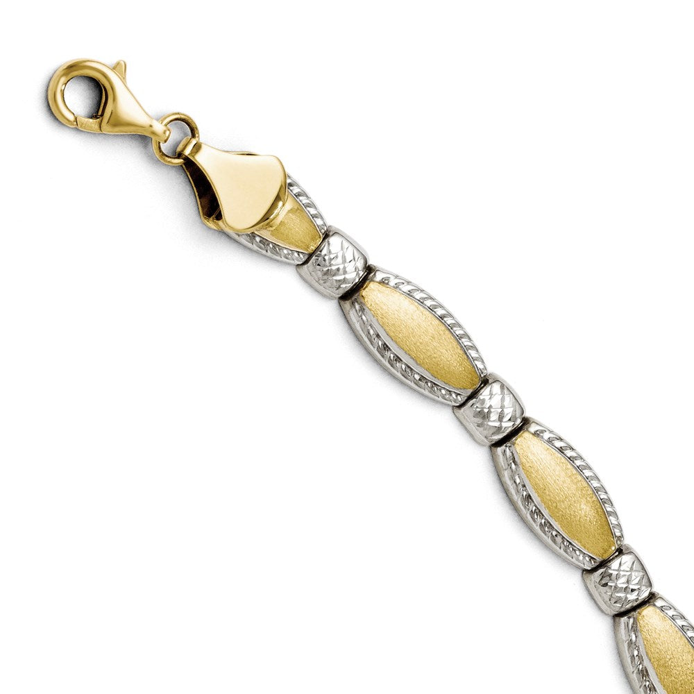 Leslie's 10K w/Rhodium D/C Bracelet5677-7