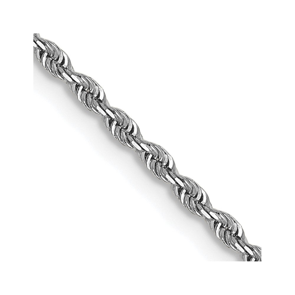 Leslie's 14K White Gold 1.3mm Diamond-Cut Rope Chain7071-16