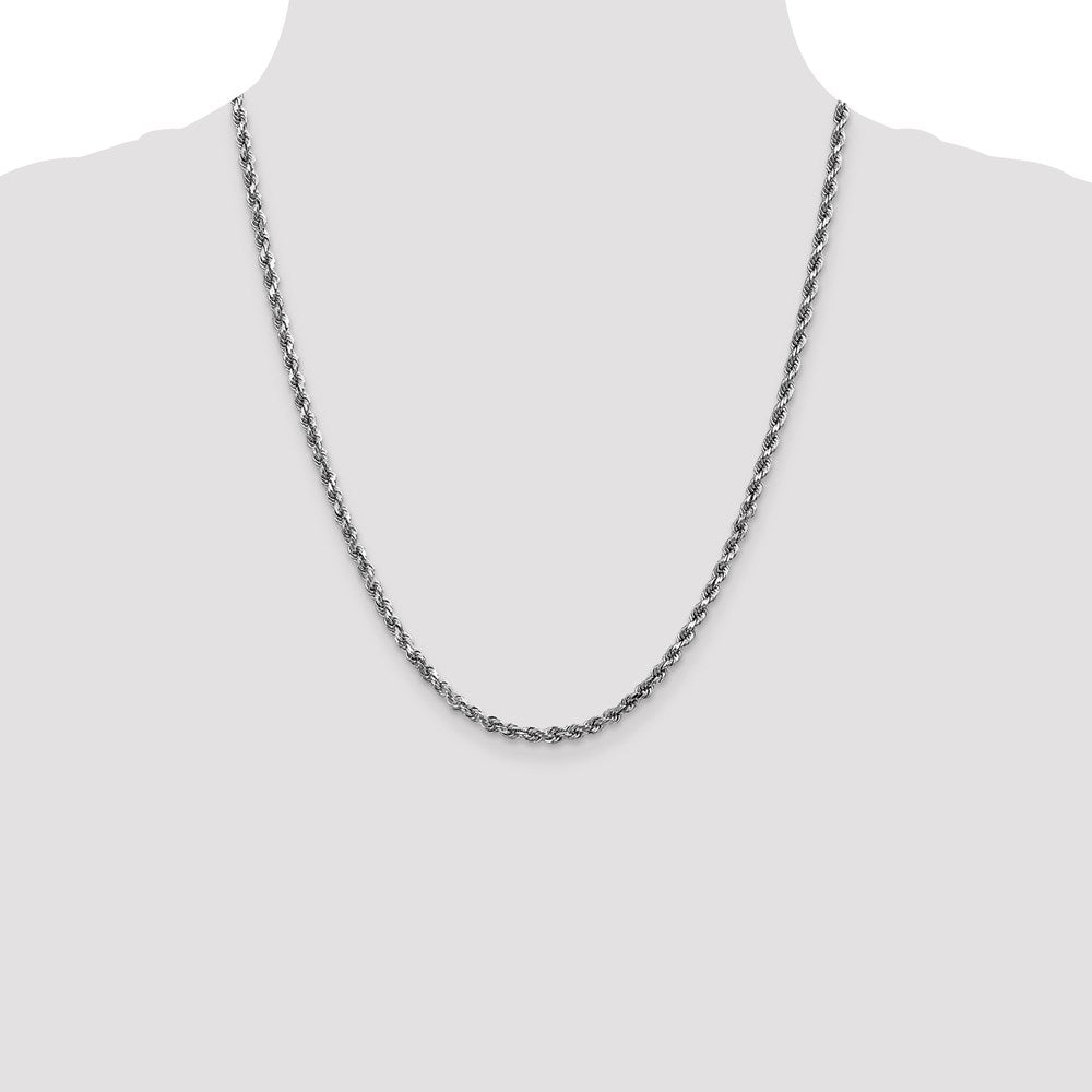 Leslie's 14K White Gold 4.00mm Diamond-Cut Rope Chain7072-22