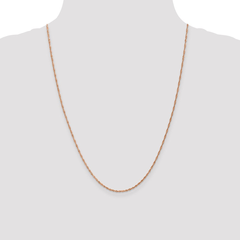Leslie's 14K Rose Gold 1 mm Singapore Chain7164-24