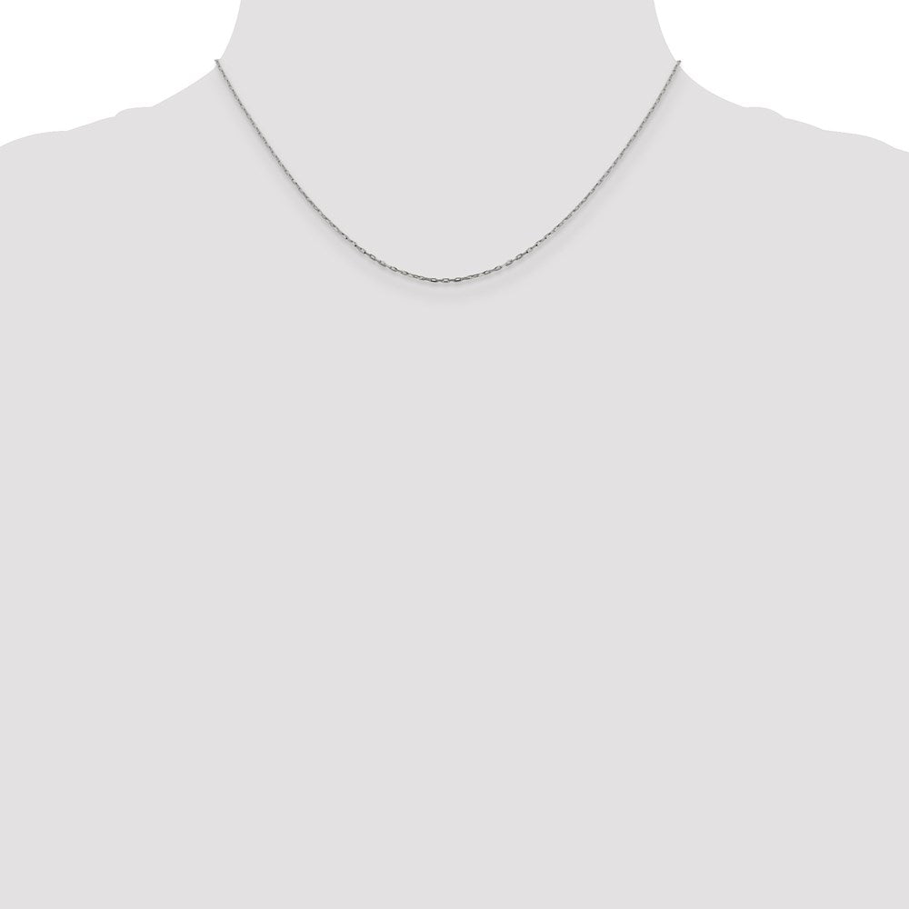 Leslie's 14K White Gold 1 mm D/C Long Open Cable Link Chain7195-16