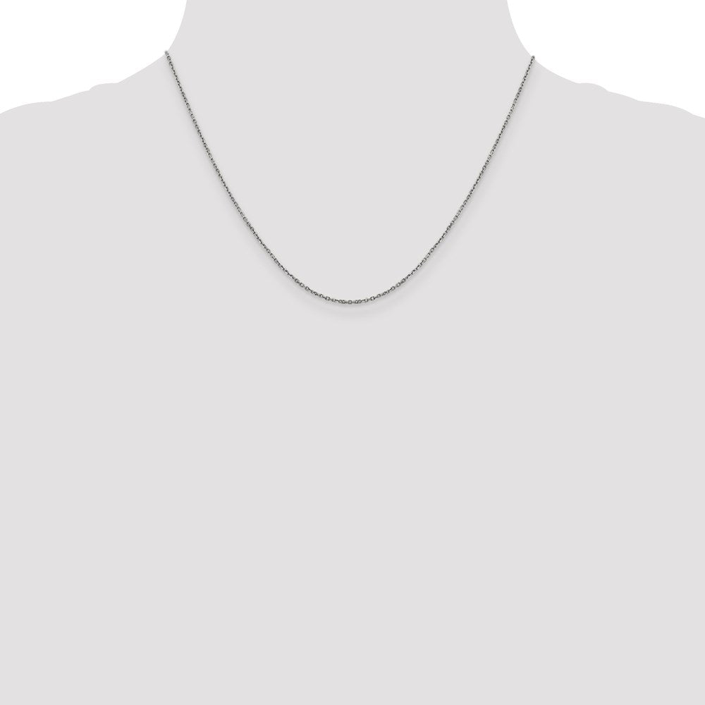 Leslie's 14K White Gold 1.25 mm D/C Rolo Chain7211-18