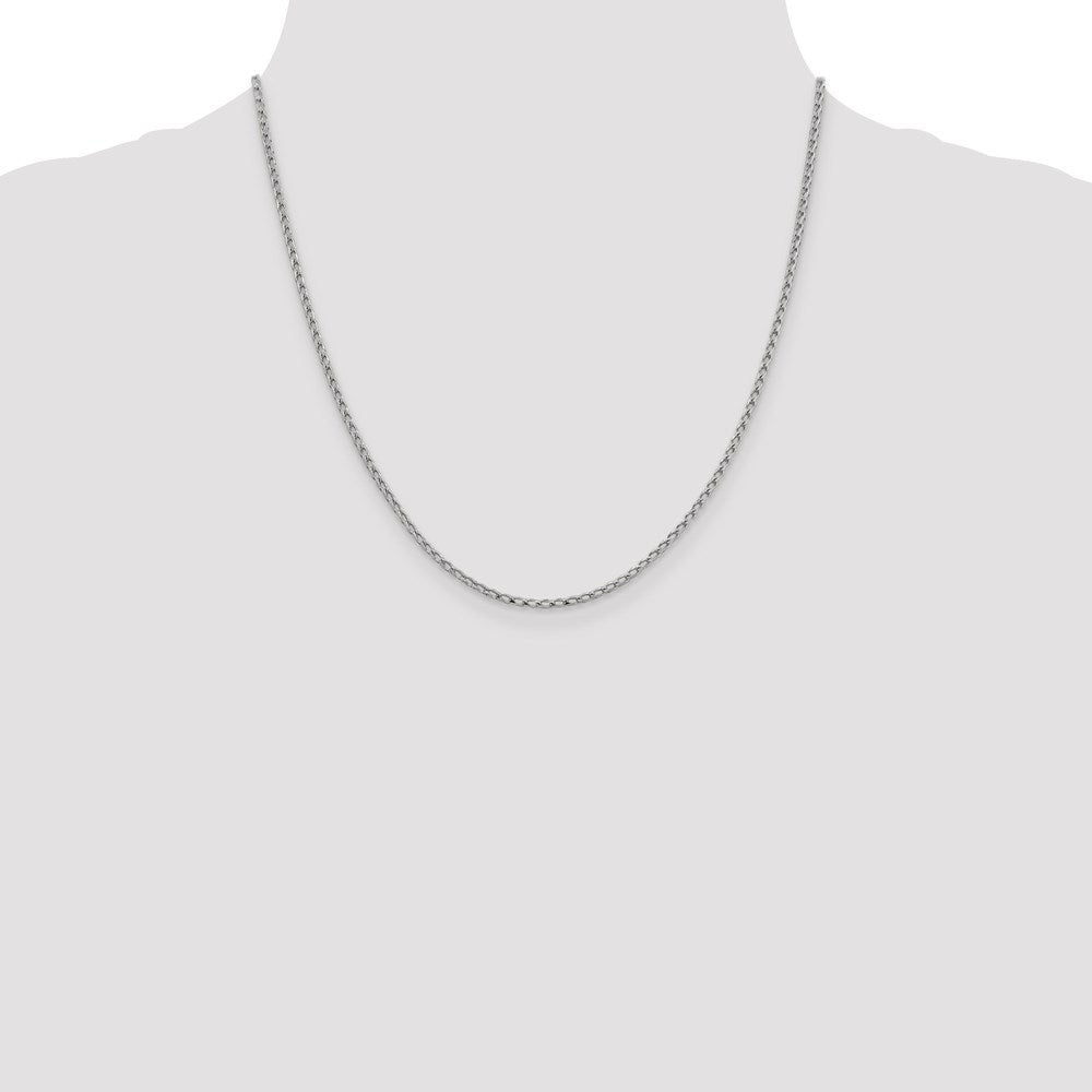 Leslie's 14K White Gold 2.1 mm D/C Open Franco Chain7221-20