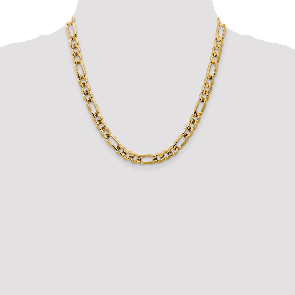 Leslie's 10K Yellow Gold 7.5mm Concave Figaro Chain8103-20