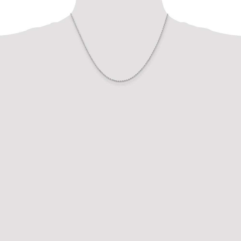 Leslie's 10K White Gold 1.75mm Diamond-Cut Rope Chain8122-18