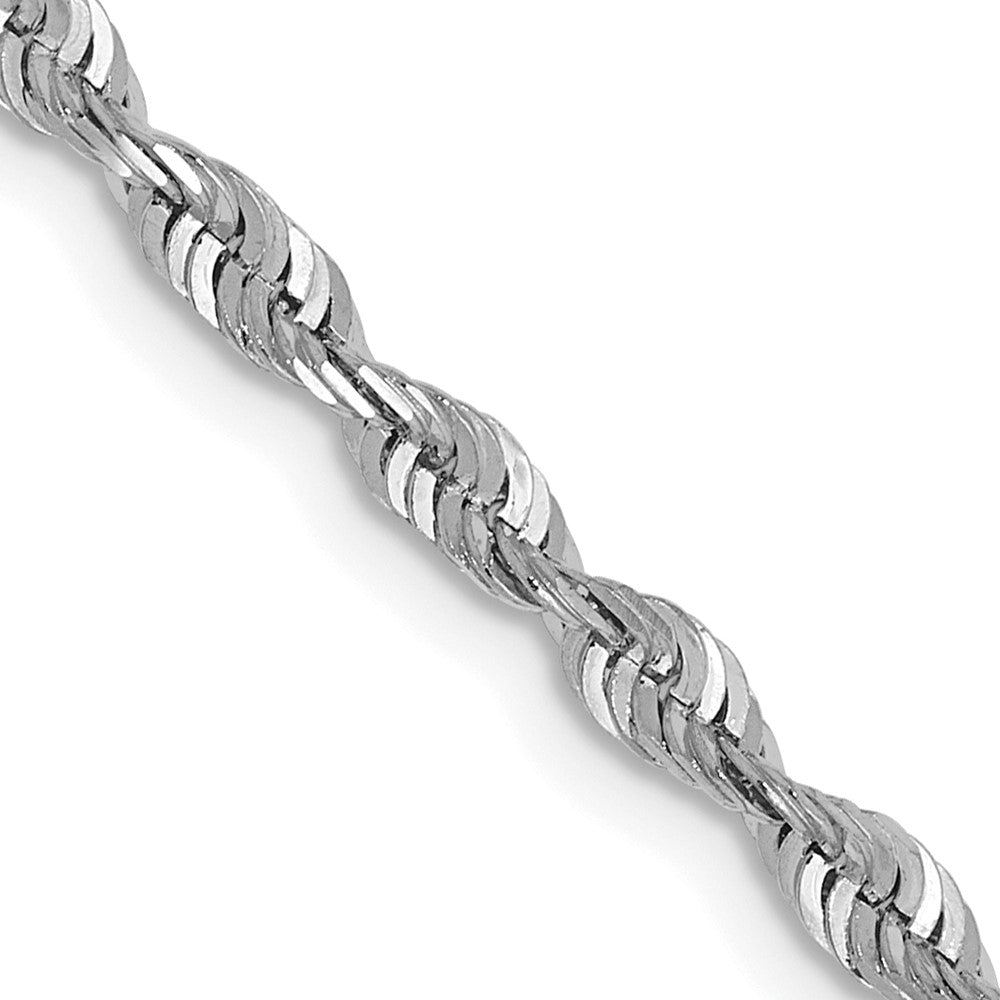 Leslie's 10K White Gold 2.5mm Diamond-Cut Lightweight Rope Chain8123-24