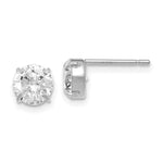 Load image into Gallery viewer, Leslies 14k White Gold CZ Stud 6.0mm Earrings91A
