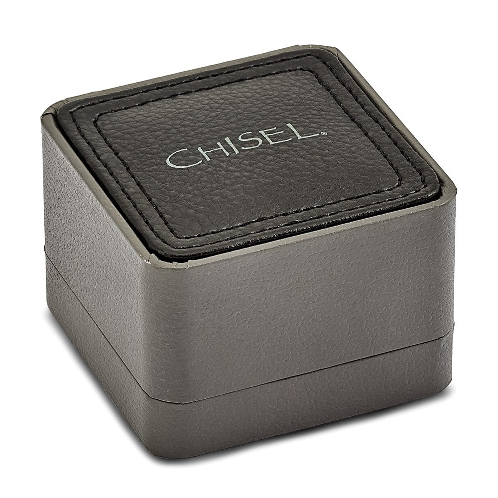 Stainless Steel Polished w/ Black Carbon Fiber Inlay & Enamel CufflinksSRC232