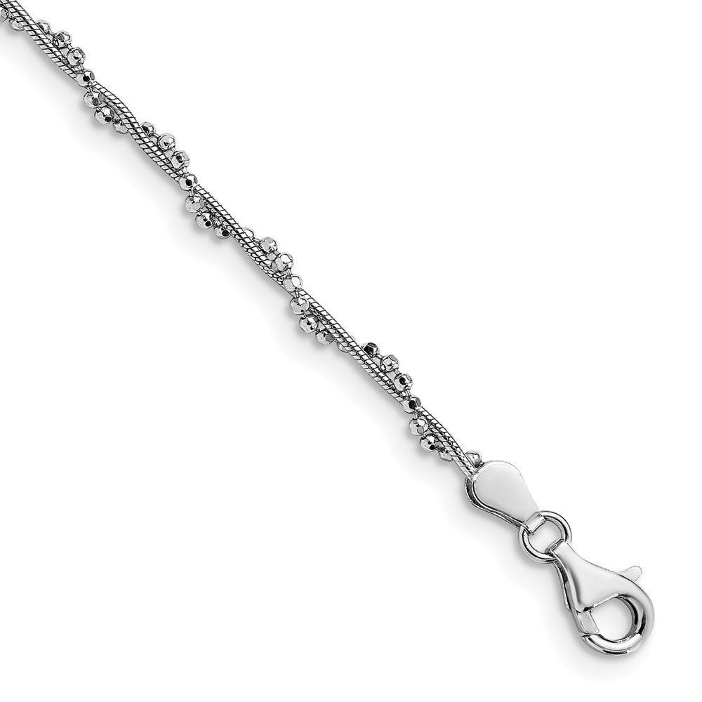 Leslie's Sterling Silver Adjustable 9-10 AnkletFA25