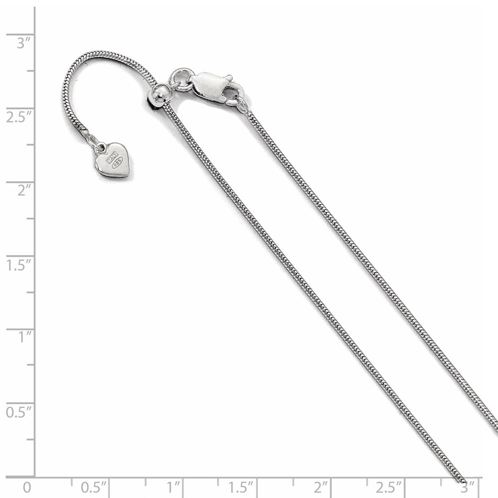 Leslie's Sterling Silver 1.1 mm Adjustable Snake ChainFC12-22
