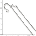 Load image into Gallery viewer, Leslie&#39;s Sterling Silver 1.6 mm Adjustable Spiga ChainFC20-22
