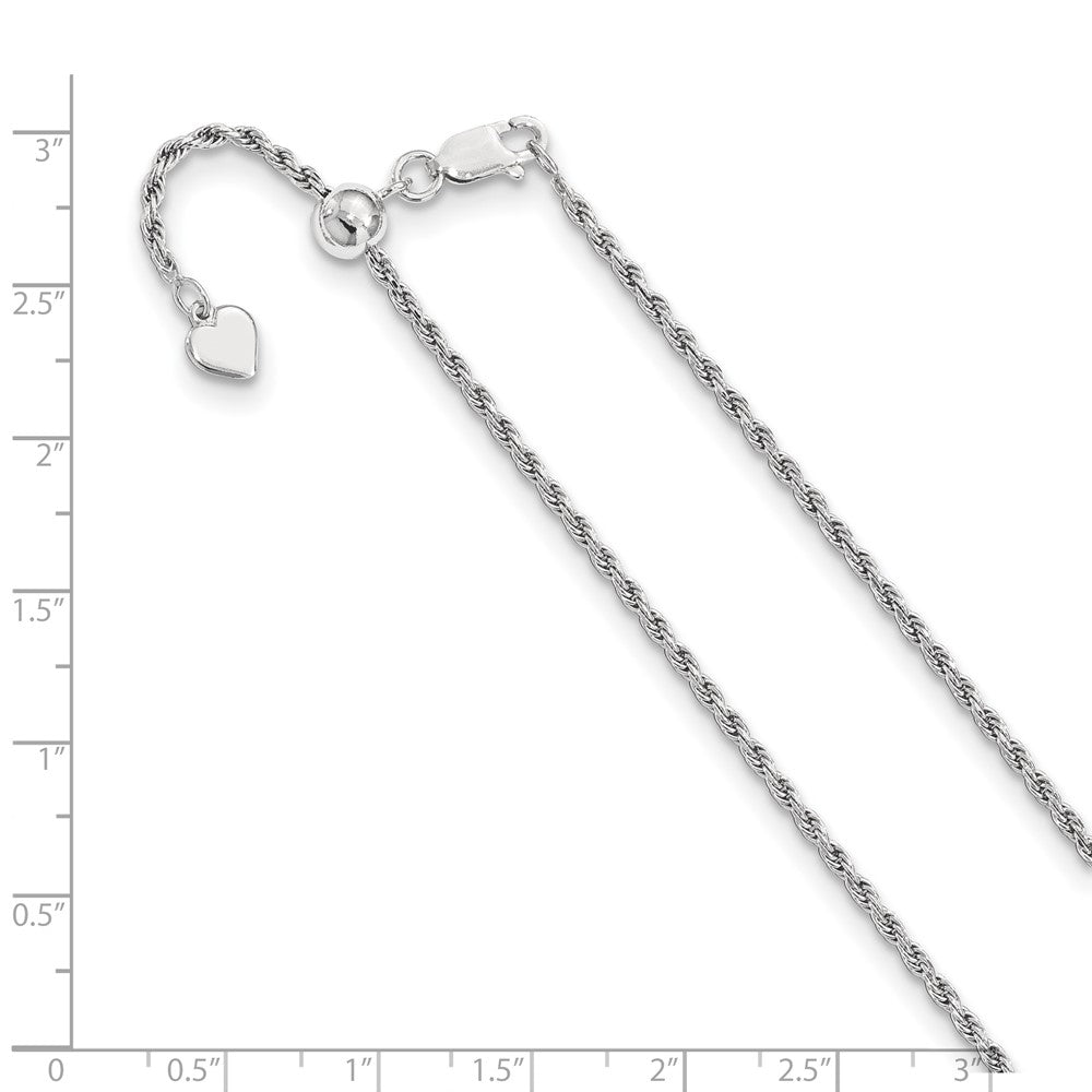 Leslie's Sterling Silver 2 mm Adjustable Rope ChainFC26-22