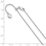 Load image into Gallery viewer, Leslie&#39;s Sterling Silver 1 mm Adjustable Spiga ChainFC32-22
